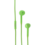 In-Ear Stereo Earbuds with In-line Microphone - handsfree, tangle free with flat cable design IM-04 HA130-GRN-21NC 